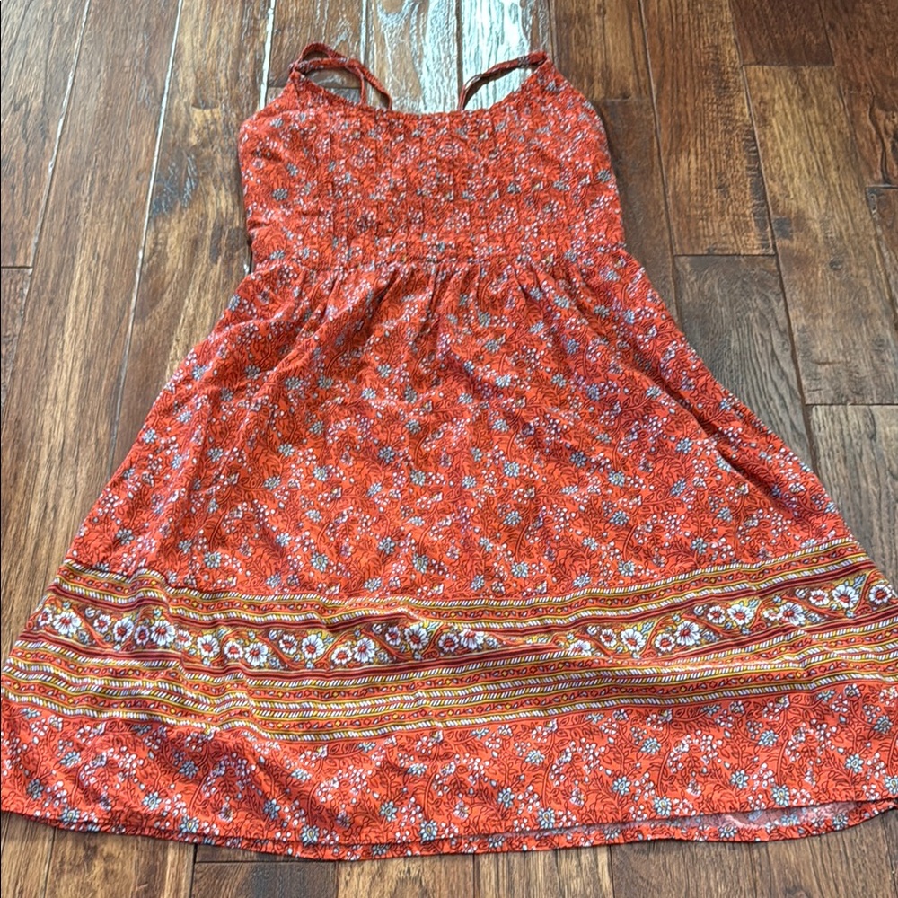 Old Navy XS Floral Orange Dress